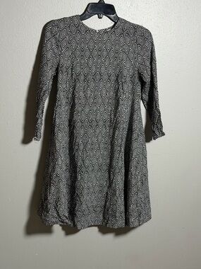 h&m black and white long sleeve dress Stylish H&M Black and White Spot Maxi Dress